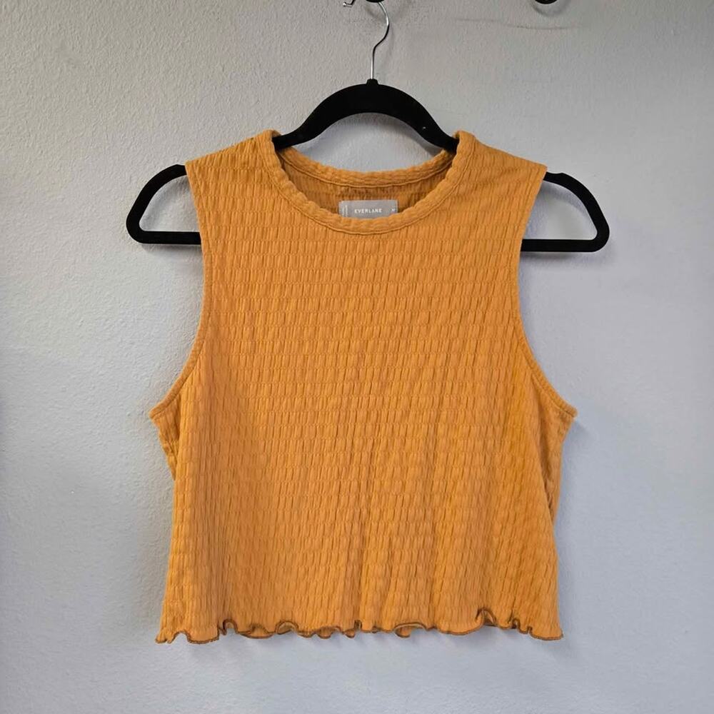 Everlane The Pucker Tank in Mustard